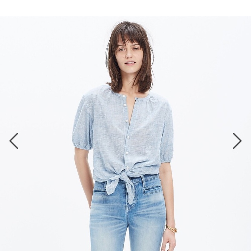 Madewell x Rivet & Thread Striped Peasant Top